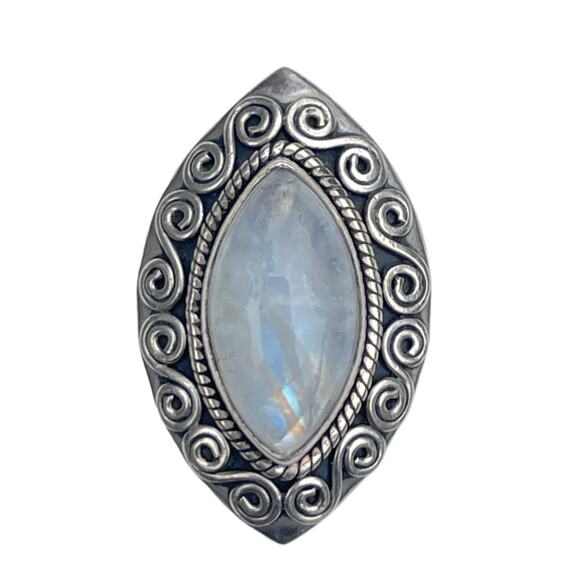 Doug Paulus Signed Moonstone Ring - Sterling Silver - Picture 1 of 4